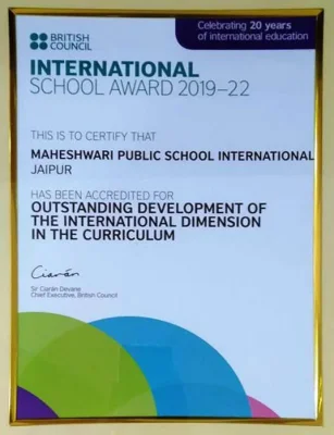 MPS International bagged the International School Award for 2019-22 from British Council,UK.